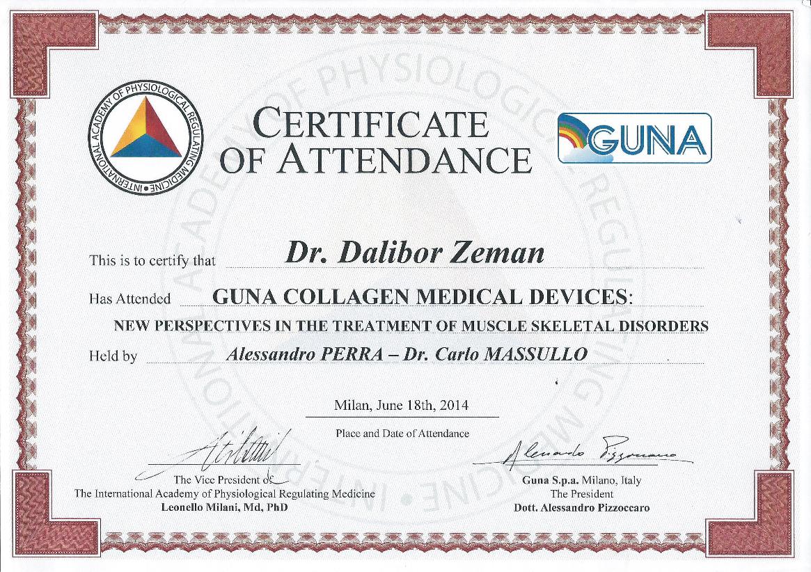 Сертификат Guna MD